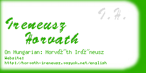 ireneusz horvath business card